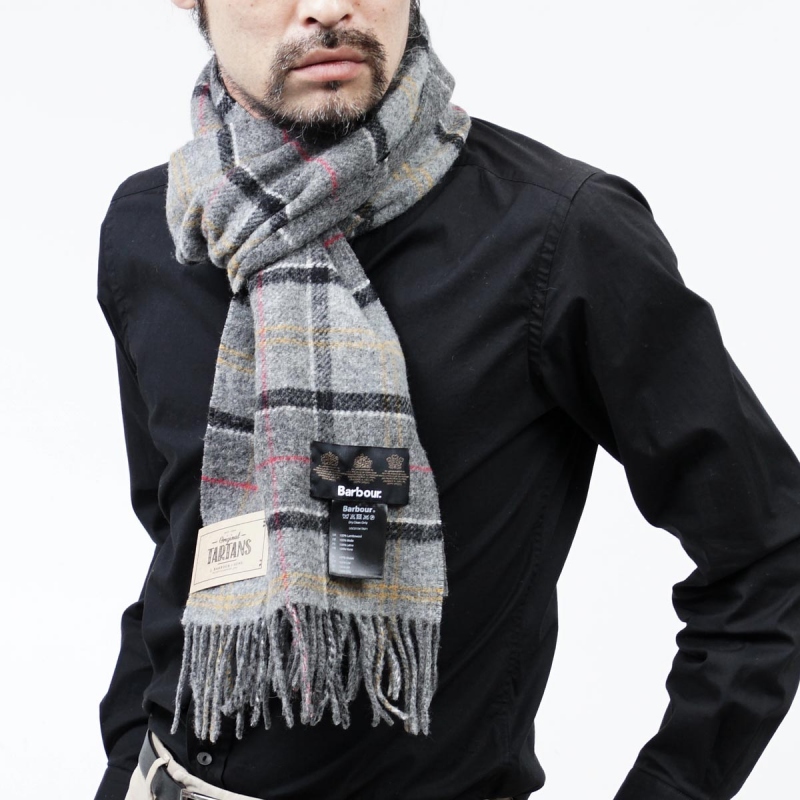 Barbour scarf in blue Newmarket plaid from Oi Polloi