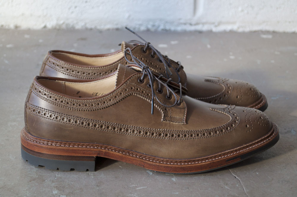 The Alden welts at the top are uneven and untidy when compared to the Tricker's welt